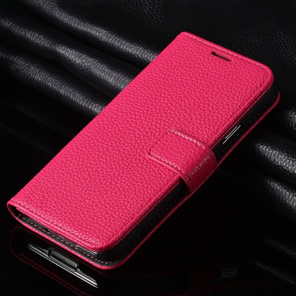 New Flip Case For Samsung Galaxy S5 Siv I9600 Pu Leather Cover Lit 1851217980-4-hot pink