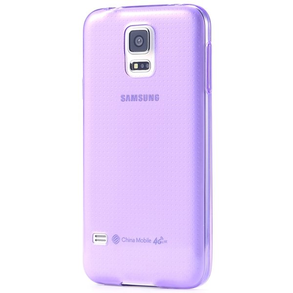 S5 Clear Tpu Case 0.3Mm Soft Rubber Back Cover For Samsung Galaxy 32297857781-5-purple