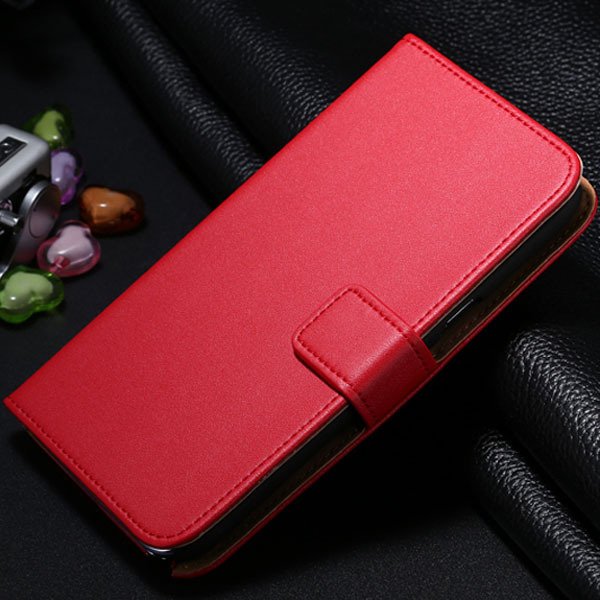 For Note 2 Genuine Leather Case Flip Cover For Samsung Galaxy Note 1772307258-3-red