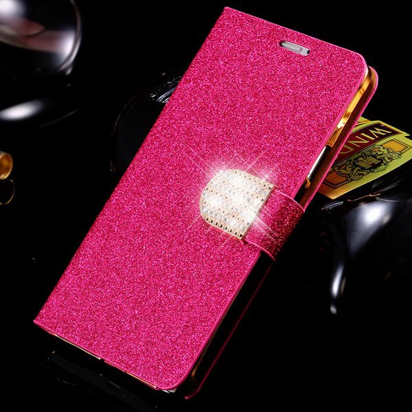 For Note 4 Luxury Bling Rhinestone Case Full Wallet Cover For Sams 32275829676-5-rose