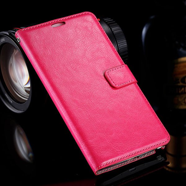 Note 4 Photo Display Flip Case Pu Leather Cover For Samsung Galaxy 32283939907-6-rose