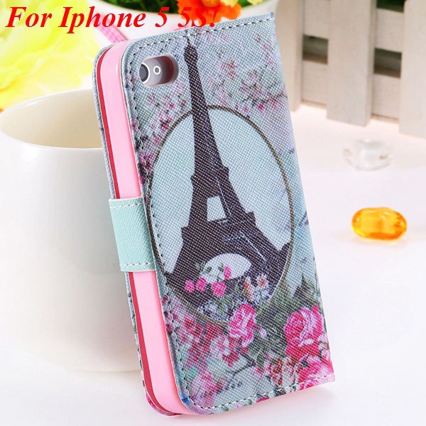Cute Animal Structure Flip Wallet Case For Iphone 5 5S 5G 4 4S 4G 1925524274-17-5s flower towl