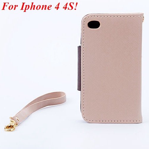 4S 5S Wallet Case For Iphone 5 5S 5G 4 4S 4G Fly Bird Flip Pu Leat 1848633058-11-khaki for 4S