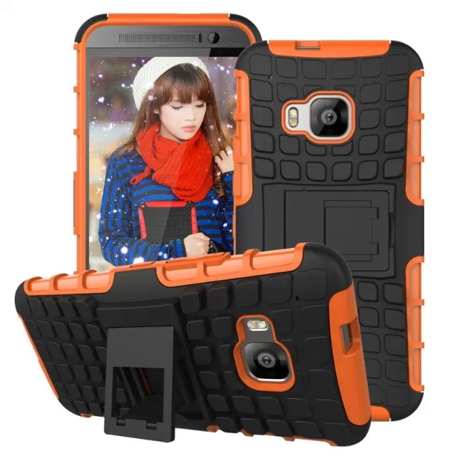 M9 Armor Case Heavy Duty Hard Cover Case For Htc One M9 Dual Layer 32297406417-6-orange