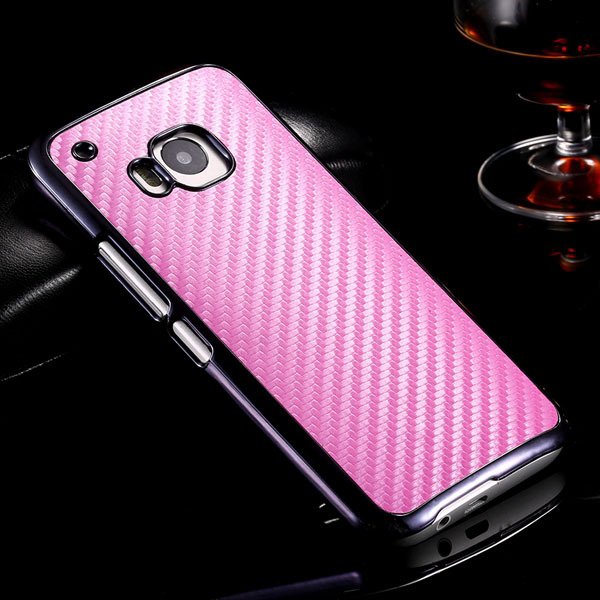 M9 Plating Microfiber Case With Chromed Metallic Frame For Htc One 32304730204-6-pink