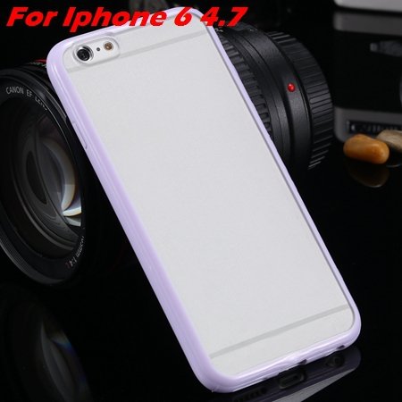 New Arrival Slim Colorful Tpu Clear Case For Iphone 6 4.7'' Phone 2018245815-5-purple For Iphone 6