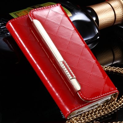 Luxury Bling Crystal Diamond Pu Leather Case For Iphone 6 4.7"" Fli 32256612559-4-Red