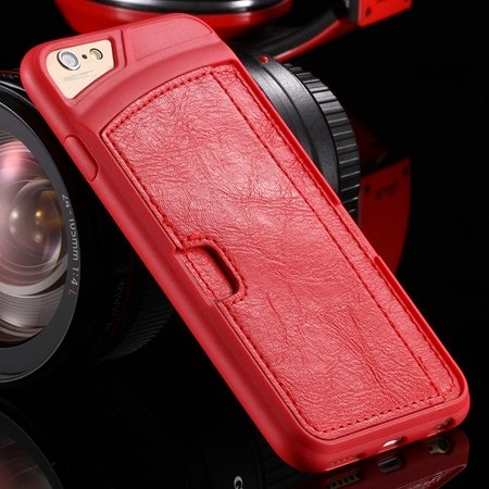 Vintage Luxury Soft Tpu + Pu Leather Case For Iphone 6 4.7Inch Sli 32262191617-3-Red