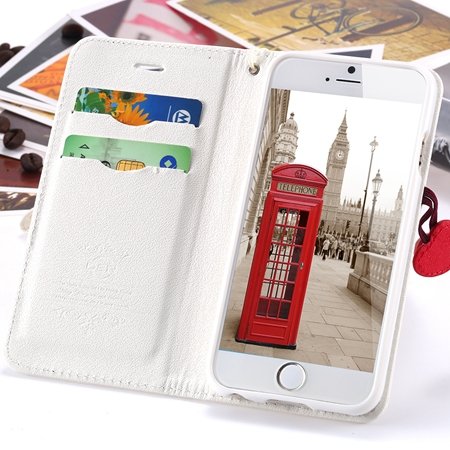 Newest Girl'S Cute Cherry Leather Phone Cases For Iphone 6 Case St 2054232220-2-White