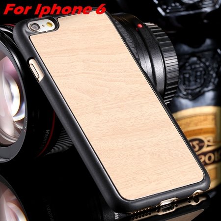 Luxury Retro Wood Grain Hard Case For Iphone 6 4.7"" Deluxe Fashion 32253933772-6-Rice White For I6