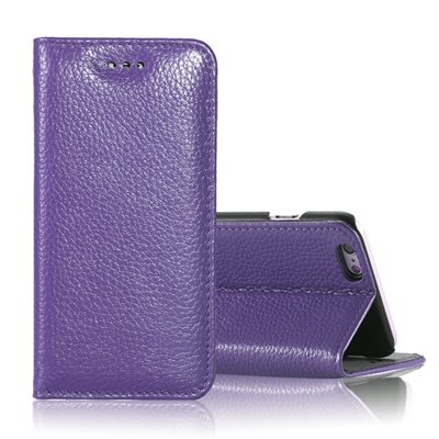 Vintage Elegent Lychee Pattern Pu Leather Case For Iphone 6 4.7"" F 32259828402-4-Purple