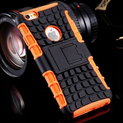For Iphone6 Hard Case Anit-Slip 2 Parts Combo Capa Armor Case For 32294466026-3-Orange