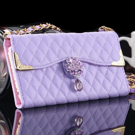 For Iphone 6 Diamond Case Luxury Shinny Flip Leather Case For Ipho 32222994543-4-Purple