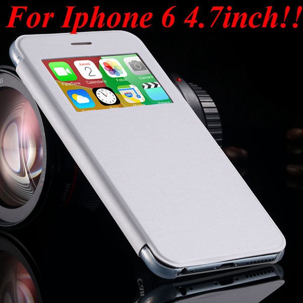 I6 Window View Case For Iphone 6 4.7Inch/5.5Inch Plus Full Wallet 32232345815-2-white for iphone 6