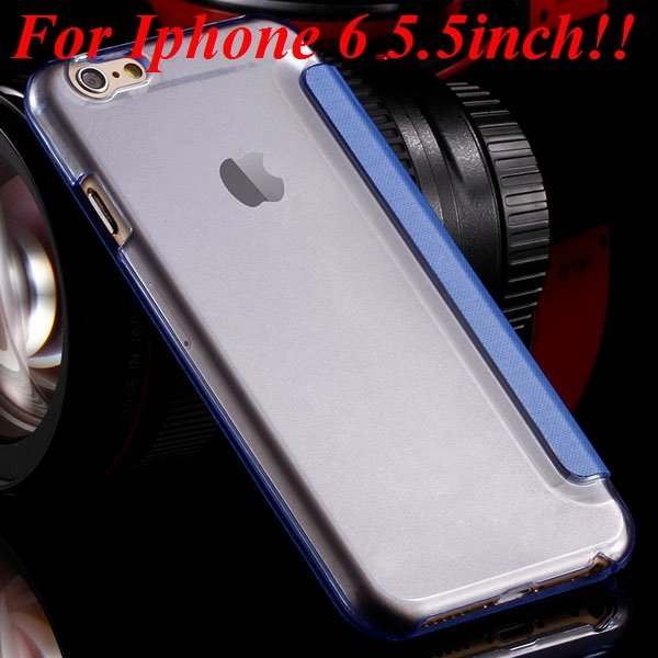I6 Window View Case For Iphone 6 4.7Inch/5.5Inch Plus Full Wallet 32232345815-12-sky blue for plus