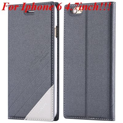 I6/6 Plus Magnetic Flip Wallet Case Original Brand Pu Leather Cove 32229188925-6-gray for iphone 6