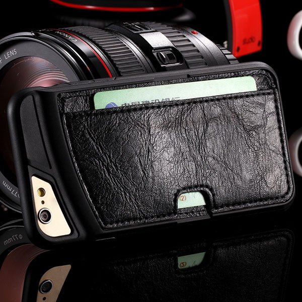 I6 Slim Back Case Pu Leather Card Insert Cover For Iphone 6 4.7Inc 32237107926-1-black