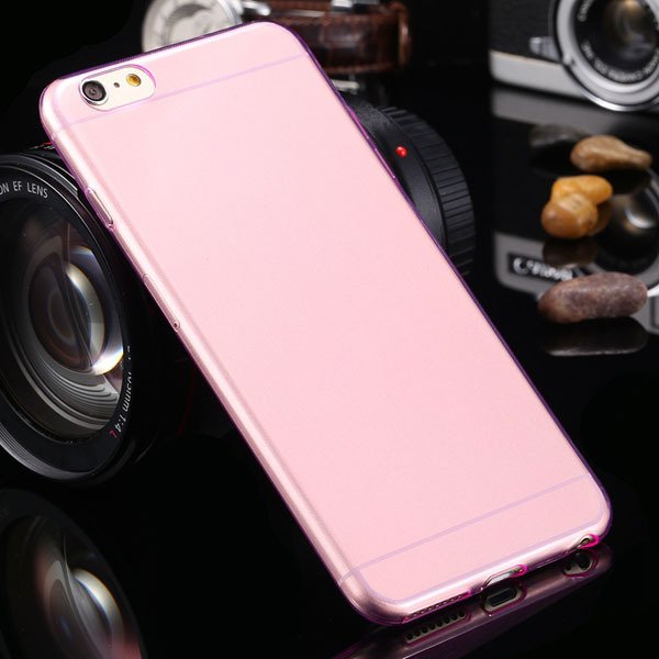 I6 Plus Tpu Clear Case Ultra Thin Flexible Soft Cover For Iphone 6 32237203163-6-Thin pink