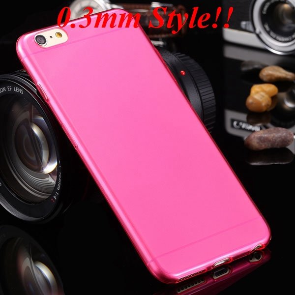 I6 Plus Tpu Clear Case Ultra Thin Flexible Soft Cover For Iphone 6 32237203163-7-Thin hot pink