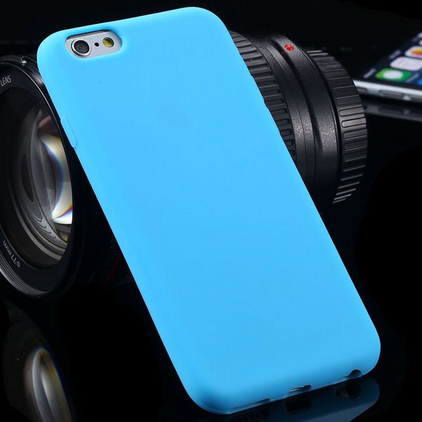 Ultra Thin Soft Silicone Cover For Iphone 6 4.7Inch Back Phone Hou 2053591358-8-sky blue