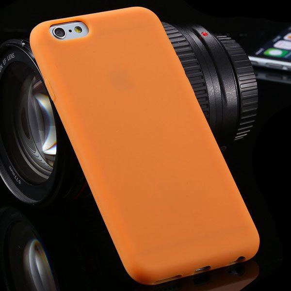 Ultra Thin Soft Silicone Cover For Iphone 6 4.7Inch Back Phone Hou 2053591358-9-orange