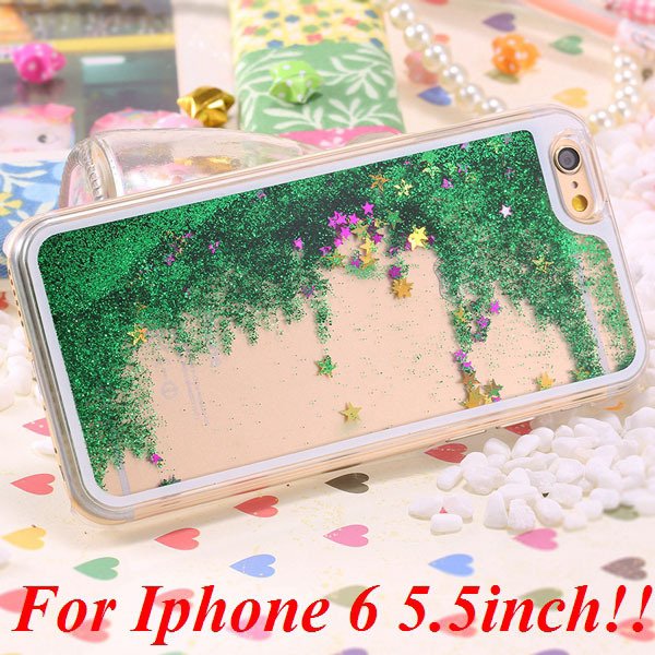 I6/6+ Glitter Quicksand Clear Case For Iphone 6 4.7Inch/5.5Inch Pl 32277057350-8-green for plus