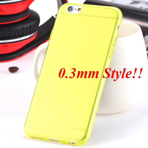 Latest Flexible Soft High Transparent Case For Iphone 6 4.7'' Clea 2042995313-3-Thin yellow