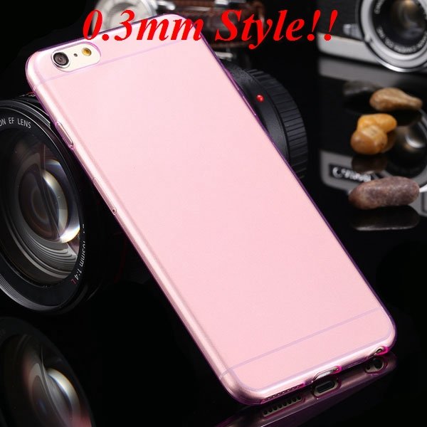Super Thin Flexible Clear Soft Back Cover For Iphone 6 Plus 5.5Inc 32236998642-6-Thin pink