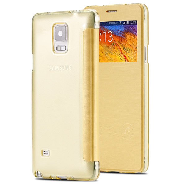 For Note 4 Smart Window Display View Case For Samsung Galaxy Note 32236551279-6-yellow