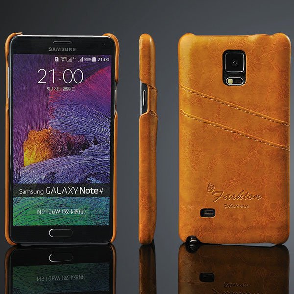 Note 4 Card Slot Back Case For Samsung Galaxy Note 4 Iv N9100 Retr 32281375945-4-yellow