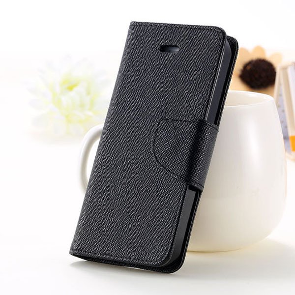 5C Case Wallet Book Style Full Case For Iphone 5C Colorful Flip Pu 1774245439-9-all black