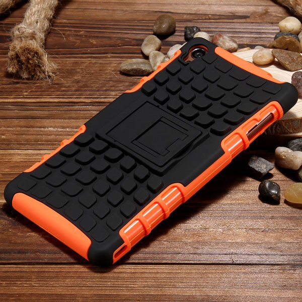 Z3 Armor Case Heavy Duty Back Cover For Sony Xperia Z3 D6616 Hard 32274190232-6-orange