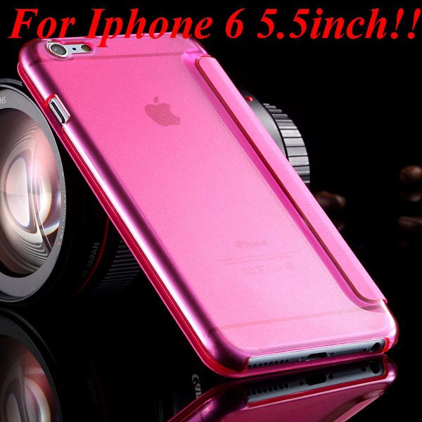 I6 Window View Case For Iphone 6 4.7Inch/5.5Inch Plus Full Wallet 32232345815-11-pink for plus