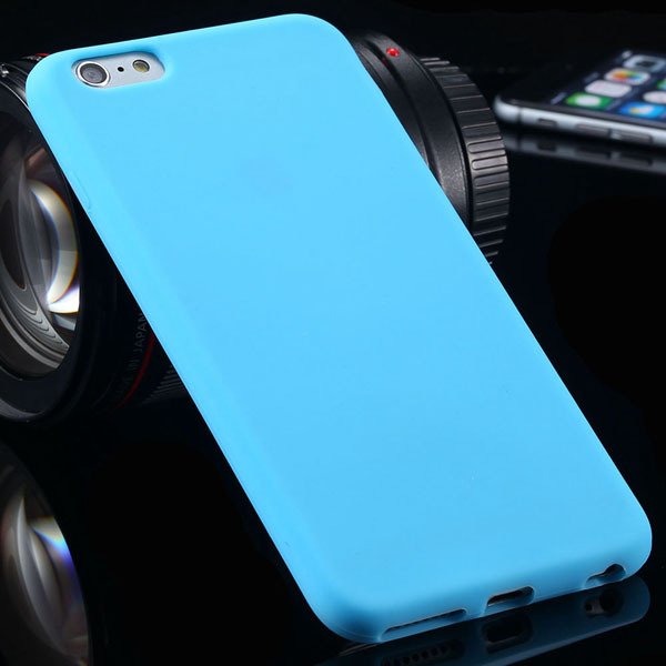 Ultra Soft Silicone Cover For Iphone 6 Plus 5.5Inch Back Phone Cas 2053450499-3-sky blue