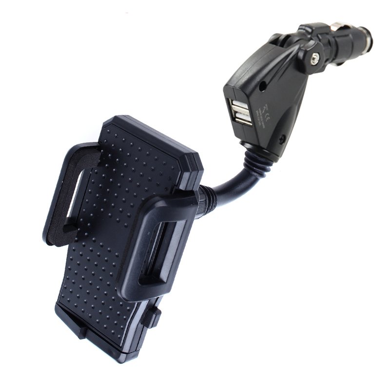 Car Cigarette Lighter Socket 2 Charging Usb Port Charger Mount Hol 2051429505-1-