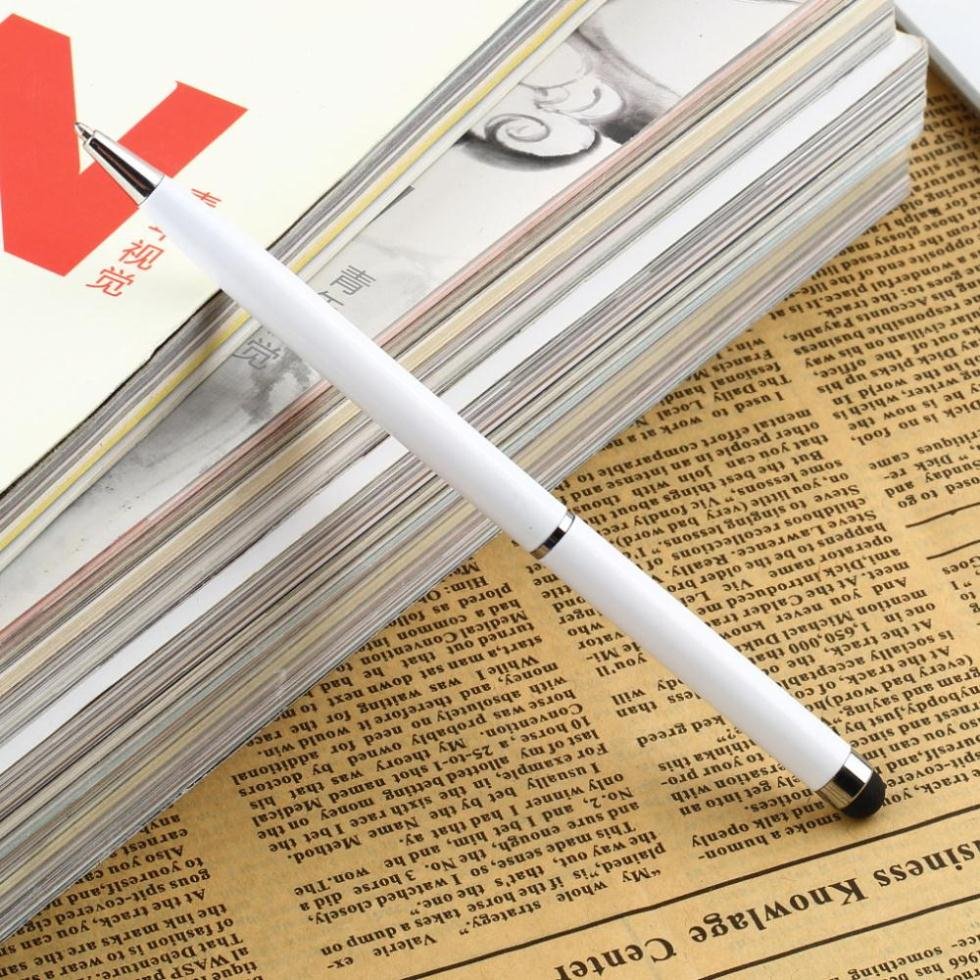 1Pcs Capacitive Screen Touch Pen 2In1 Stylus Ballpoint Pen White F 1668980366-1-