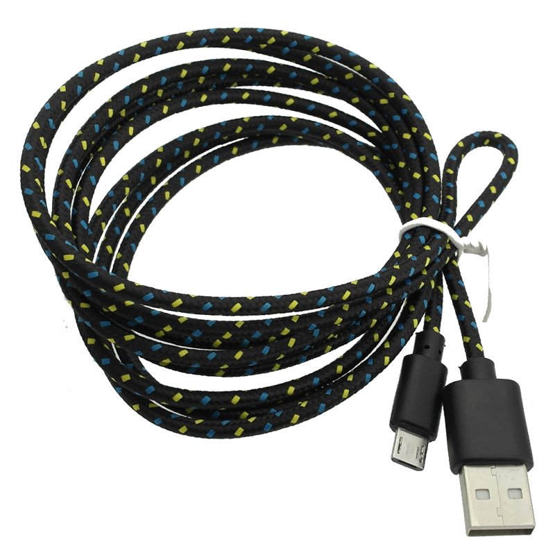 2M/6Ft High Quality Braided Fabric Nylon Micro 2.0 Usb Charging Ca 2008895224-1-