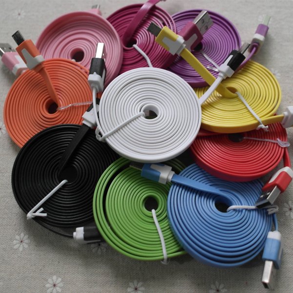 2M/6Ft Micro Usb Noodle Wire Sync Data Charging Cable Cord For Sam 2007898085-1-