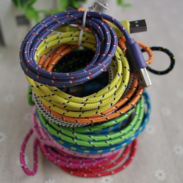 Colorful 3M/10Ft Braided Nylon Woven Wire For Apple Iphone 4 4S Wi 2055352835-1-