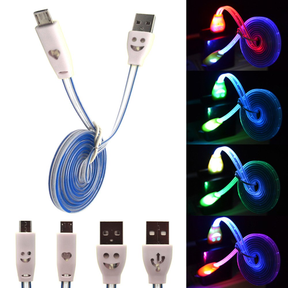 1M Smile Face Micro Usb Cable For Samsung Htc Motor Lg Xiaomi Blac 32250302880-1-