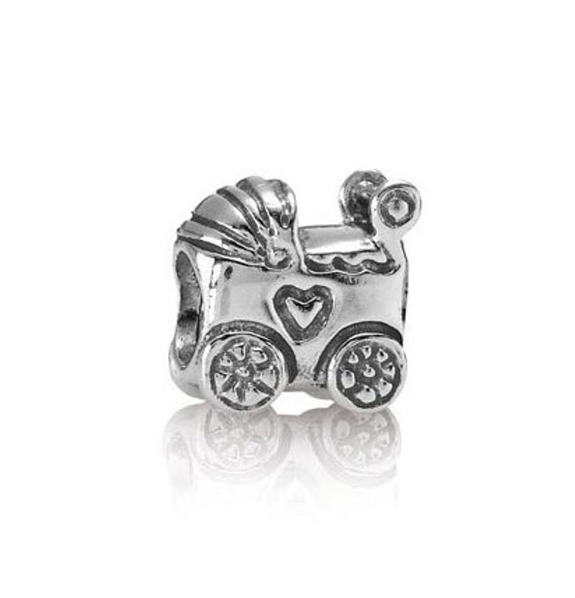 Authentic Pandora Charm 790346 Silver Baby Carriage