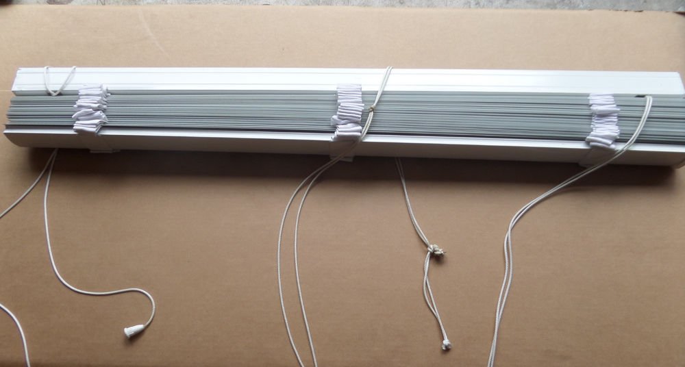 Designer Two-Inch White Vinyl Window Blinds 46" x 71"