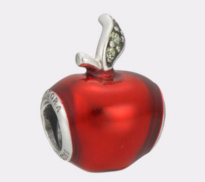Authentic Pandora Sterling Silver Disney Enamel Snow White Apple Bead 791572EN73