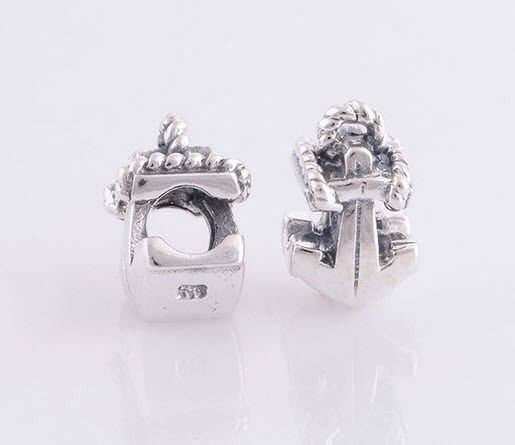 Sterling Silver 925 European Charm Boat Anchor Bead