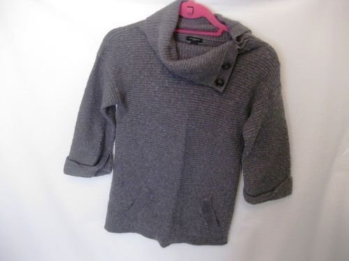 EUC Woman's Small Ann Taylor Grey Long Sleeve Cardigan Sweater