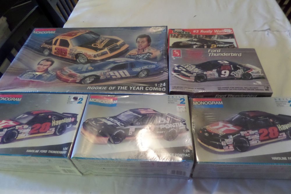 MONOGRAM REVELL Nascar Model Kits LOT of 5 and SnapTite Rusty Wallace