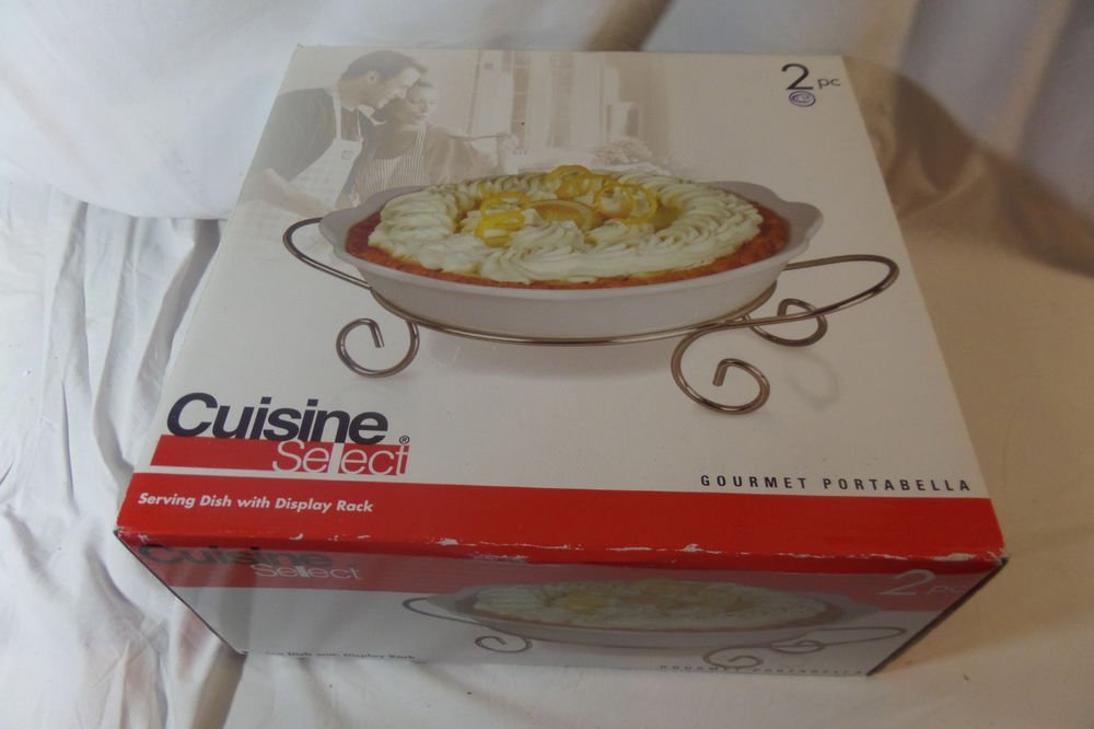 Cuisine Select Gourmet Portabella 2 Pcs. Serving Dish with Display Rack