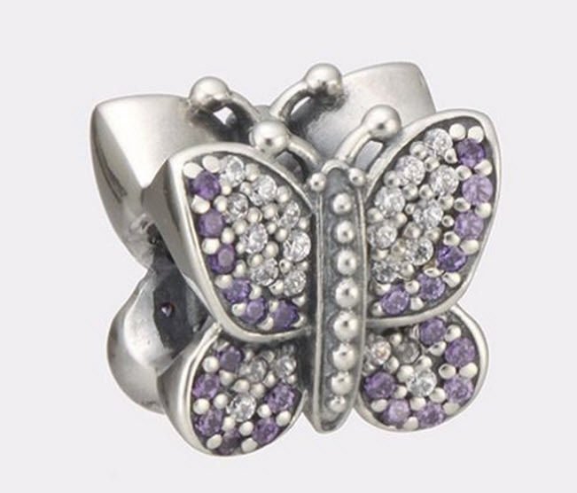Authentic Pandora Sterling Silver Sparkling Butterfly Bead 791257ACZ