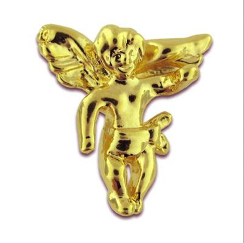 10 Gold Plated Angel Cherub Spiritual Religious Lapel Pins 3/4"