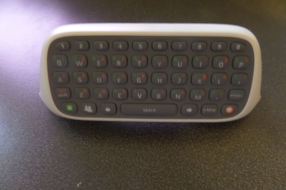 Official OEM Microsoft Xbox 360 Black Keyboard Chatpad Controller Tested